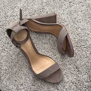 SCHUTZ Women's Gray Suede Heels